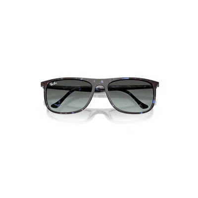 Ray Ban Rb2216 Sunglasses Havana Blue Turtle Frame Blue Lenses 61-18