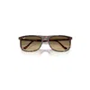 Ray Ban Rb2216 Sunglasses Havana Red Turtle Frame Brown Lenses 61-18 In Havana Red Turtle