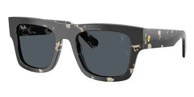 Ray Ban Rb2217m F70387 Occhiali Da Sole Tartarugatishell Per Uomo In Black