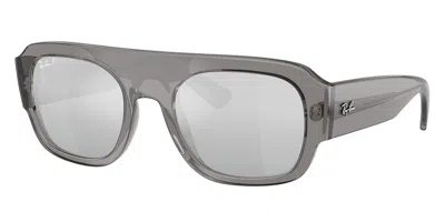 Ray Ban Rb2218 Polarized 668482 Occhiali Da Sole Grigi Per Uomo In Red