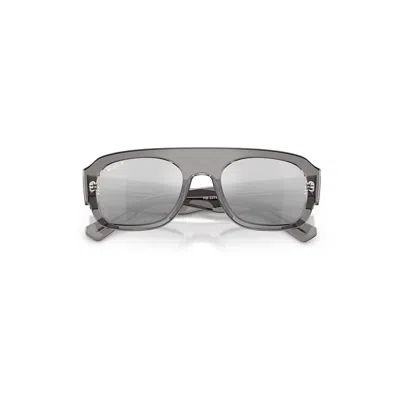 Ray Ban Rb2218 Sunglasses Transparent Grey Frame Grey Lenses Polarized 55-22 In Gray