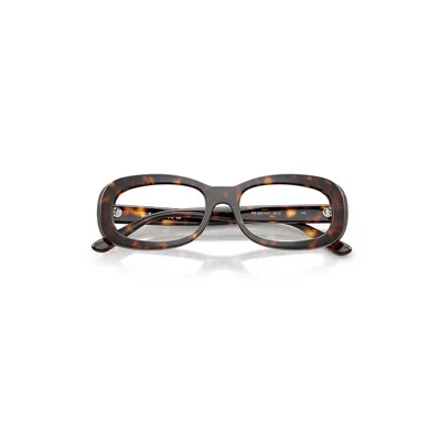 Ray Ban Rb2221v Optics Eyeglasses Havana Frame Clear Lenses Polarized 53-18 In Brown