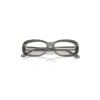 Ray Ban Rb2221v Optics Eyeglasses Striped Grey Frame Clear Lenses Polarized 53-18