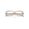 Ray Ban Rb2221v Optics Eyeglasses Transparent Beige Frame Clear Lenses Polarized 53-18