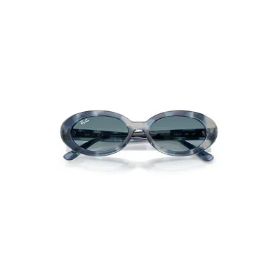 Ray Ban Rb2223 Sunglasses Opal Blue Havana Frame Blue Lenses 54-19