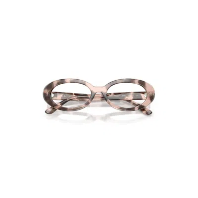 Ray Ban Rb2223v Optics Eyeglasses Opal Pink Havana Frame Clear Lenses Polarized 52-19