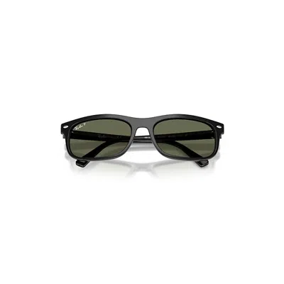 Ray Ban Rb2224 Sunglasses Black Frame Green Lenses Polarized 57-20