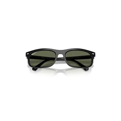 Ray Ban Rb2224 Sunglasses Black Frame Green Lenses Polarized 57-20
