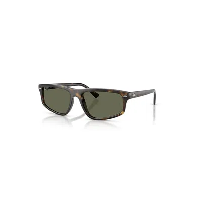 Ray Ban Rb2225 Sonnenbrillen Havana Fassung Grün Glas Polarisiert 59-18 In Brown