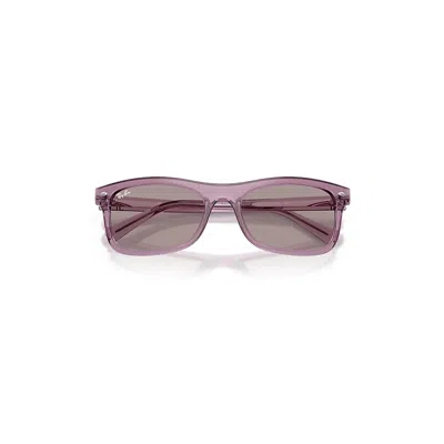 Ray Ban Rb2226 Sunglasses Transparent Violet Frame Violet Lenses 54-20 In Purple