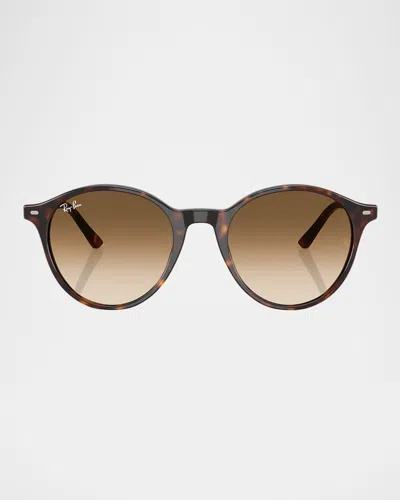 Ray Ban Rb2230 Bernard Plastic Round Sunglasses In Taupe