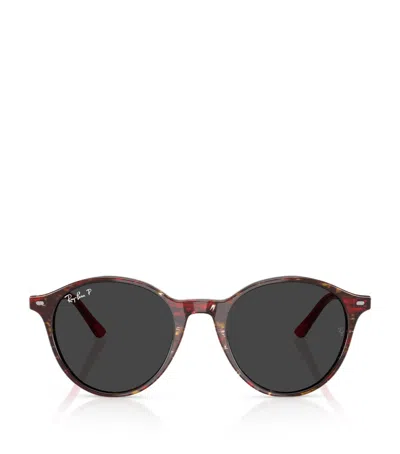 Ray Ban Rb2230 Bernard Sunglasses In Transparent Shade Fantasy Red