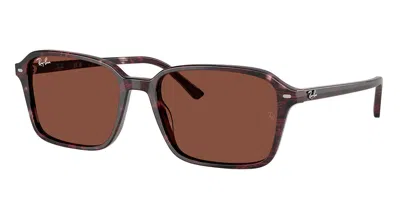 Ray Ban Raimond Red Rectangular Unisex Sunglasses Rb2231 1416c5 56 In Burgundy