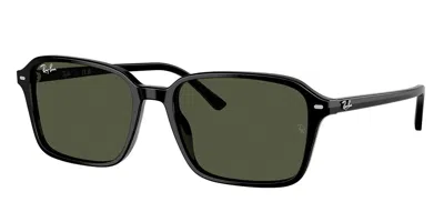 Ray Ban Rb2231f Raimond Asian Fit 901/31 Men's Sunglasses Black Size 56 In Green