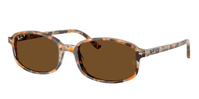 Ray Ban Rb2232 Polarized 135757 Occhiali Da Sole Tartarugatishell Per Uomo In Brown