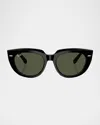 Ray Ban Doreen Sunglasses Black Frame Green Lenses 52-20 In Black