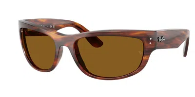 Ray Ban Rb2289 Mega Balorama 954/33 Men's Sunglasses Tortoiseshell Size 60 In Brown