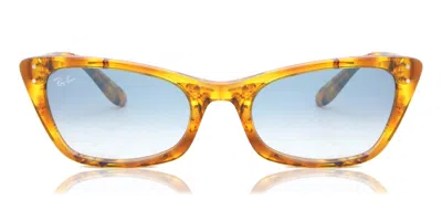 Ray Ban Rb2299 Lady Burbank 13423f Women's Sunglasses Tortoiseshell Size 52 In Yellow