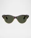 Ray Ban Rb2341 Round Plastic Sunglasses In Green