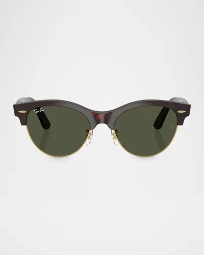 Ray Ban Rb2341 Round Plastic Sunglasses In Green