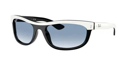Ray Ban Rb2489 Balorama 14443f Occhiali Da Sole Bianchi Per Uomo In Blue