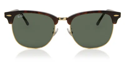 Ray Ban Rb3016f Clubmaster Asian Fit W0366 Men's Sunglasses Tortoiseshell Size 55 In Black