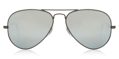 Ray Ban Rb3025 Aviator Flash Lenses 029/30 Men's Sunglasses Grey Size 58 In Gray