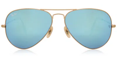 Ray Ban Rb3025 Aviator Flash Lenses 112/17 Men's Sunglasses Gold Size 55