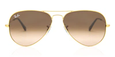 Ray Ban Rb3025 Aviator Large Metal 9001a5 Men's Sunglasses Gold Size 55 In Brown