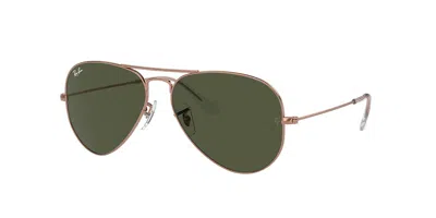 Ray Ban Rb3025 Aviator Large Metal Asian Fit 920231 Men's Sunglasses Gold Size 58 In Orange