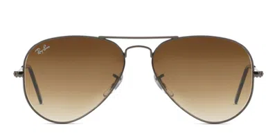 Ray Ban Rb3025 Aviator Large Metal Gunmetal,brown
