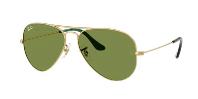 Ray Ban Rb3025 Aviator Large Metallo 001/4e Occhiali Da Sole Oro Per Uomo In Gold