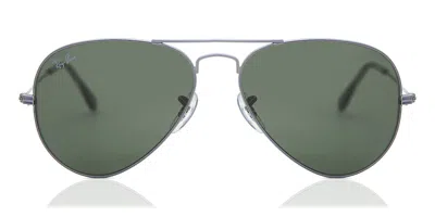 Ray Ban Rb3025 Aviator Large Metallo 919031 Occhiali Da Sole Grigi Per Uomo In Blue
