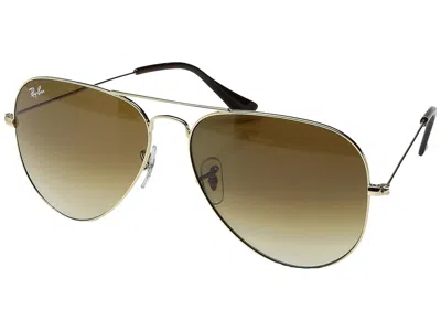 Ray Ban Rb3025 Classic Aviator Sunglasses Metal Frame Fashion Sunglasses Gold/crystal Brown Gradient: 62mm