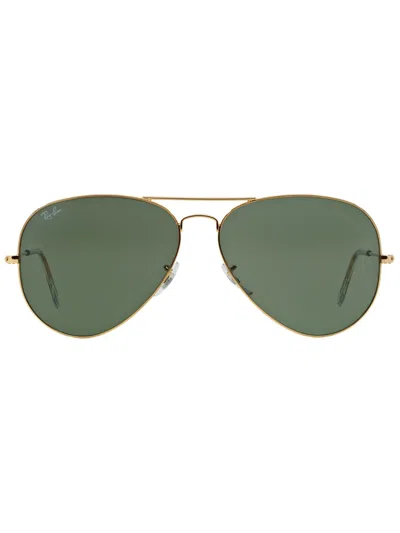 Ray Ban Rb3026l Aviator-style Sunglasses In Metallic