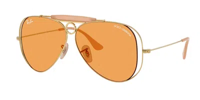 Ray Ban Rb3138m 001/7 Men's Sunglasses Gold Size 54