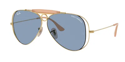 Ray Ban Rb3138m 001/72 Men's Sunglasses Gold Size 54