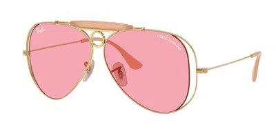 Ray Ban Rb3138m 001/84 Men's Sunglasses Gold Size 54