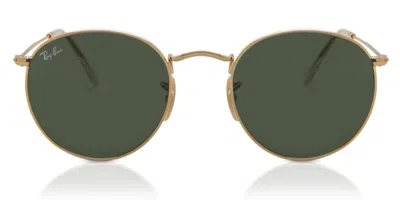 Ray Ban Rb3447 Rotonda Metallo 001 Occhiali Da Sole Oro Per Uomo In Gold