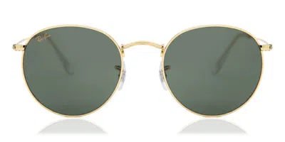 Ray Ban Rb3447 Rotonda Metallo 919631 Occhiali Da Sole Oro Per Uomo In Gold