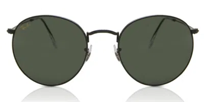 Ray Ban Rb3447 Rotonda Metallo 919931 Occhiali Da Sole Neri Per Uomo In Transparent