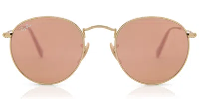 Ray Ban Rb3447n Round Metal 001/z2 Men's Sunglasses Gold Size 50