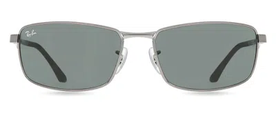 Ray Ban Rb3498 Active Lifestyle 004/71 Men's Sunglasses Gunmetal Size 61 In Gray