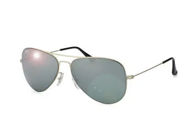 Pre-owned Ray Ban Ray-ban Rb3513 154/6g Silver Aviator Silver Mirror 58-15-140 Unisex Sunglasses