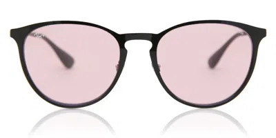 Ray Ban Rb3539 Erika Metallo 002/q3 Occhiali Da Sole Neri Per Donna In Pink