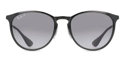 Ray Ban Rb3539 Erika Metal Asian Fit Polarized 002/t3 Women's Sunglasses Black Size 54