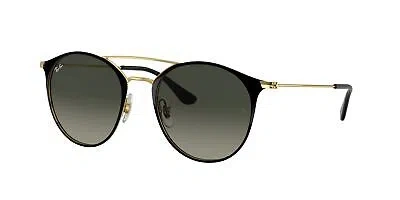 Pre-owned Ray Ban Ray-ban Rb3546 Sunglasses, Black Frame, Gold Grey Gradient Lens, 52mm