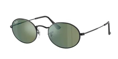 Ray Ban Rb3547n Ovale 002/68 Occhiali Da Sole Neri Per Uomo In Black
