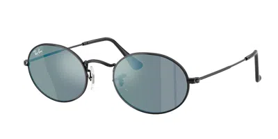 Ray Ban Rb3547n Ovale 002/8o Occhiali Da Sole Neri Per Uomo In Black