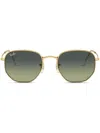 Ray Ban Blue Light Blocking 51mm Round Optical Glasses In Gold